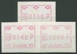Aland 1984 Automatenmarken Posthörner Satz 3 Werte ATM 1 S 1 Postfrisch - Aland
