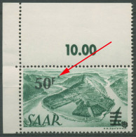 Saarland 1947 Berufe U. Ansichten Mit Fehler 238 Z II AF 5 Postfrisch - Nuevos
