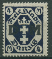 Danzig Dienstmarken 1922 Staatswappen Mit Aufdruck D 20 Postfrisch - Dienstmarken