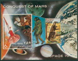 Jemen (Nordjemen) 1971 Raumfahrt: Marsprojekte Block 166 Gestempelt (C6941) - Yemen