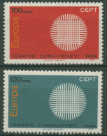 Türkei 1970 Europa: Flechtwerk Als Sonnensymbol 2179/80 Postfrisch - Nuevos