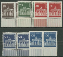 Berlin 1966 Brandenburger Tor Bogenmarken Waag. Paare 286/90 UR Postfrisch - Unused Stamps