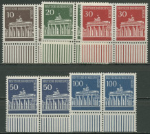 Berlin 1966 Brandenburger Tor Bogenmarken Waag. Paare 286/90 UR Postfrisch - Nuovi