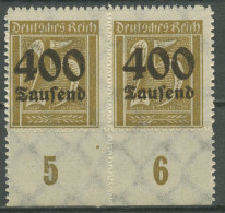Deutsches Reich 1923 Freimarke Ziffern Im Rechteck 298 Paar Ohne HAN Postfrisch - Ungebraucht