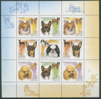 Russland 2000 Hunde Zwergpudel Bulldogge Kleinbogen 837/41 K Postfrisch (C16818) - Blocchi & Fogli