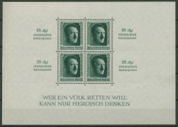 Deutsches Reich 1937 48. Geburtstag Hitler, Reichsparteitag Block 11 Postfrisch - Blocks & Sheetlets