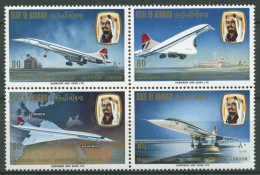 Bahrain 1976 Linienflug Einer Concord Bahrain-London 248/51 A ZD Postfrisch - Bahrain (1965-...)
