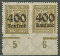 Deutsches Reich 1923 Freimarke Ziffern Im Rechteck 297 Paar Ohne HAN Postfrisch - Unused Stamps