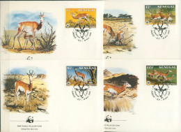 Senegal 1986 WWF Damagazelle 875/78 FDC (X30639) - Senegal (1960-...)