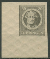 SBZ Thüringen 1945 Freimarke Spargummierung 99 BY Ay Ecke Unt. Li. Postfrisch - Autres & Non Classés