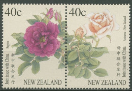 Neuseeland 1997 Rosen Neuseel.-Chinesische Ausstellung 1638/39 ZD Postfrisch - Nuovi