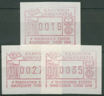Griechenland 1986 Automatenmarken Gebäude, Buch ATM 3 Z S1 Postfrisch - Vignette [ATM]