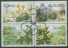 Aland 1997 Frühlingsblumen Zusammendruck 120/23 ZD Gestempelt - Ålandinseln