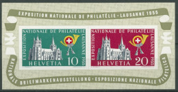 Schweiz 1955 Nat. Briefmarkenausstellung Lausanne Block 15 Postfrisch (C28204) - Blocks & Kleinbögen