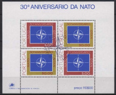 Portugal 1979 30 Jahre NATO Block 26 Gestempelt (C91023) - Blocks & Sheetlets