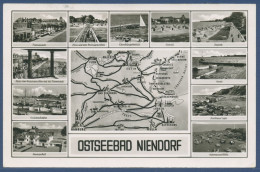 Ostseebad Niendorf Strand Mole Immenhof Promenade, Gelaufen 1952 (AK1900) - Luebeck-Travemuende