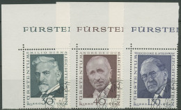 Liechtenstein 1972 Philatelisten Diena, De Cock, Steinway 570/72 Ecke Gestempelt - Used Stamps