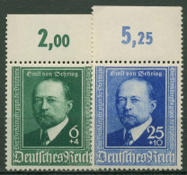 Deutsches Reich 1940 Emil Von Behring 760/61 Oberrand Postfrisch - Unused Stamps