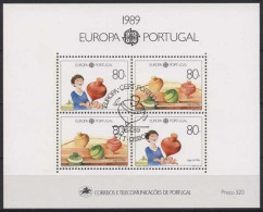 Portugal 1989 Europa CEPT Kinderspiele Block 64 Gestempelt (C91100) - Blocs-feuillets