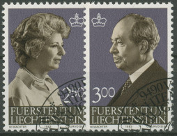 Liechtenstein 1983 Fürstenpaar Franz Josef II. Fürstin Gina 828/29 Gestempelt - Usados