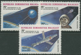 Madagaskar 1982 Start Des Ersten Erdsatelliten Raumstation 895/97 Postfrisch - Madagascar (1960-...)