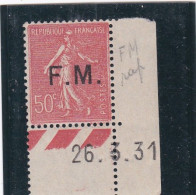 FRANCE - TYPE SEMEUSE  - FM - N° 6 - 50 C ROUGE & 50 C ROUGE CLAIR - NEUF SANS TRACE DE CHARNIERE - Military Postage Stamps