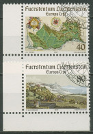 Liechtenstein 1977 Europa CEPT Landschaften 667/68 Ecke Gestempelt - Gebraucht