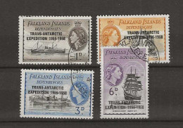 1956 USED Falkland Islands Dependencies Mi 34-37 - Falklandinseln