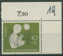 Bund 1956 Jugend 233 Ecke 2 Oben Rechts Postfrisch - Ungebraucht