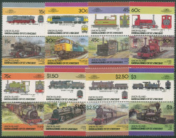St. Vincent - Grenadinen/Union 1986 Lokomotiven 140/55 ZD Postfrisch - St.Vincent E Grenadine
