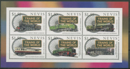 Nevis 1997 Lokomotiven Kleinbogen 1173/78 K Postfrisch (C95653) - St.Kitts En Nevis ( 1983-...)