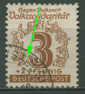 SBZ West-Sachsen 1946 Volkssolidarität Mit Plattenfehler 138 Y PF X Gestempelt - Other & Unclassified