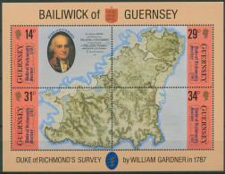 Guernsey 1987 1.Landkarte Block 4 Postfrisch (C90697) - Guernsey