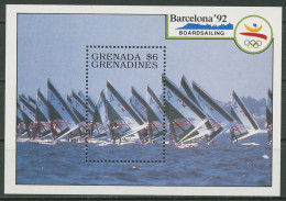 Grenada-Grenadinen 1990 Olympia Barcelona Surfen Block 202 Postfrisch (C95679) - Grenade (1974-...)