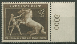 Deutsches Reich 1939 Galopprennen Das Braune Band 699 Rand Rechts Postfrisch - Nuevos