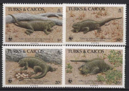 Turks- Und Caicos-Inseln 1986 WWF Tiere Reptilien Leguan 777/80 Postfrisch - Turks & Caicos (I. Turques Et Caïques)