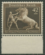 Deutsches Reich 1939 Galopprennen Das Braune Band 699 Unterrand Postfrisch - Unused Stamps