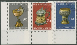 Liechtenstein 1973 Trinkgefäße Aus Der Schatzkammer 587/89 Ecke Gestempelt - Usati