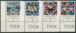 Liechtenstein 1976 Tierkreiszeichen 658/61 Ecke Gestempelt - Oblitérés