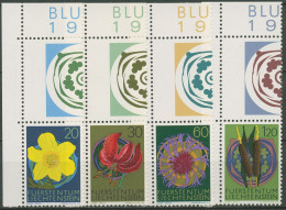 Liechtenstein 1972 Naturschutz Pflanzen 560/63 Ecke Postfrisch - Neufs