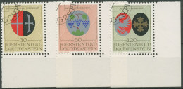 Liechtenstein 1971 Wappen Geistlicher Patronatsherren 548/50 Ecke Gestempelt - Oblitérés