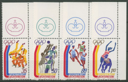 Liechtenstein 1976 Olympia Sommerspiele Montreal 651/54 Ecke Postfrisch - Neufs