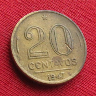 Brazil 20 Centavos 1947 Brasil Bresil Brazilie Brasile W ºº - Brazil