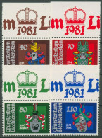 Liechtenstein 1981 Wappen Der Landammänner 766/68 Oberrand Postfrisch - Ungebraucht