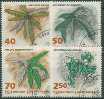 Liechtenstein 1992 Pflanzen Farne 1045/48 Gestempelt - Gebraucht