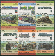 Tuvalu-Niutao 1985 Eisenbahn Lokomotiven 45/56 ZD Postfrisch - Tuvalu (fr. Elliceinseln)