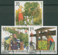 Liechtenstein 2003 Jahr Des Winzers Winzerarbeit Im Herbst 1322/24 Gestempelt - Usados