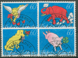 Liechtenstein 1994 Grußmarken Zeichnungen 1085/88 Gestempelt - Usati