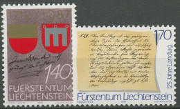 Liechtenstein 1987 Jahrestag Der Grafschaft Verfassung Landtag 928/29 Postfrisch - Ungebraucht