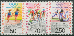 Liechtenstein 1992 Olympia Sommerspiele Barcelona 1035/37 Postfrisch - Neufs